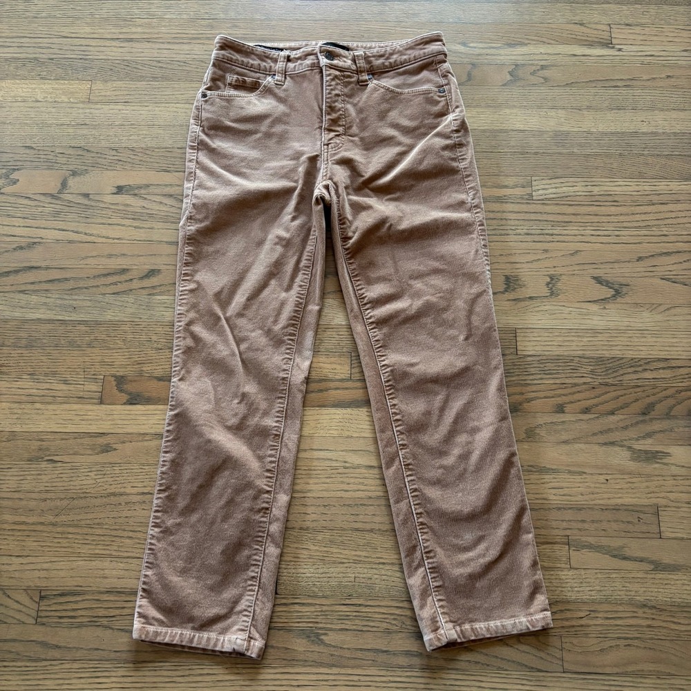 Talbots Womens 2P Corduroy Straight Leg Pant Tan Camel Petiteβ Stretch Casual